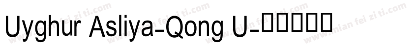 Uyghur Asliya-Qong U字体转换